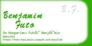 benjamin futo business card